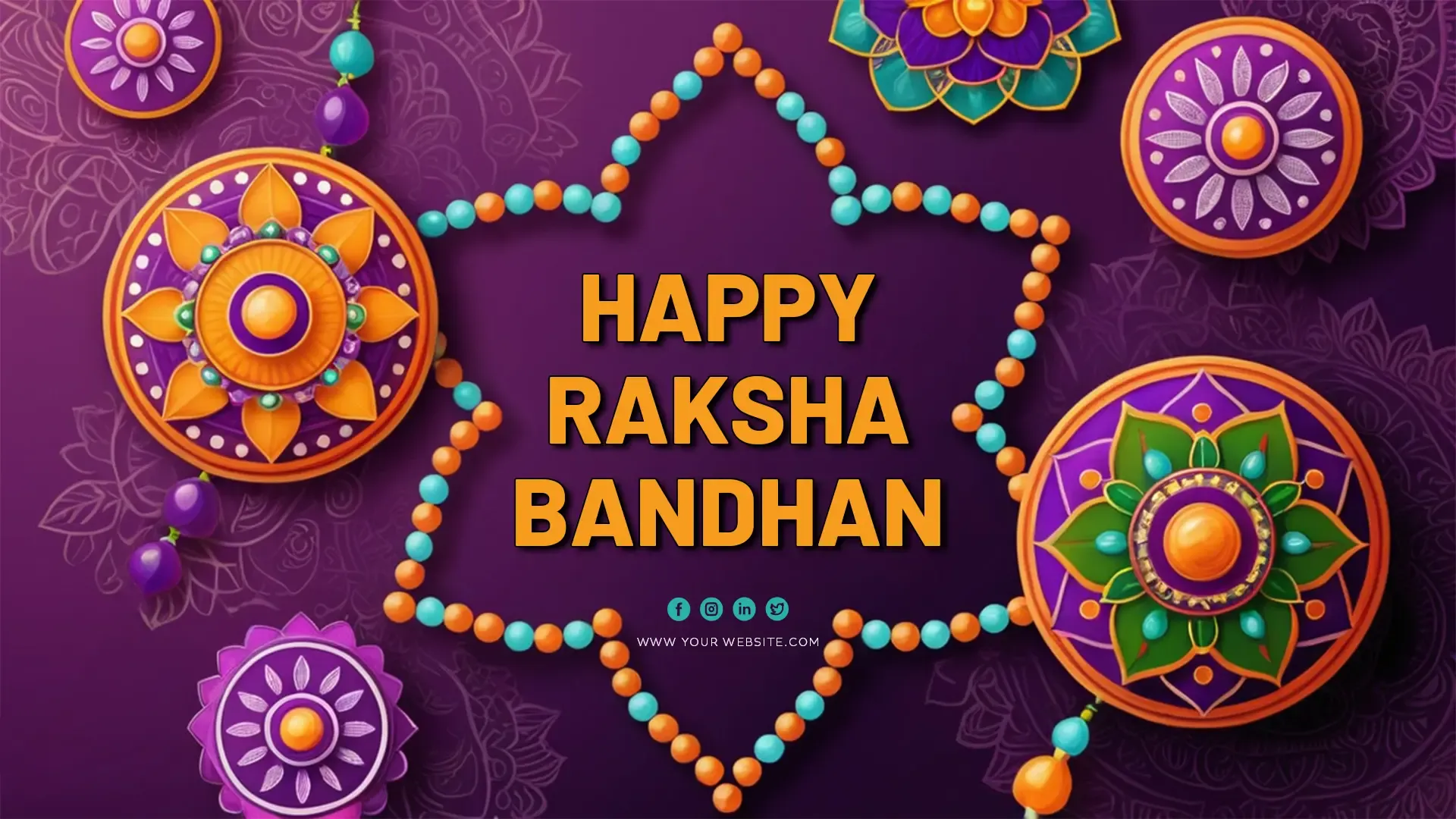 Lively Happy Raksha Bandhan Celebration Card